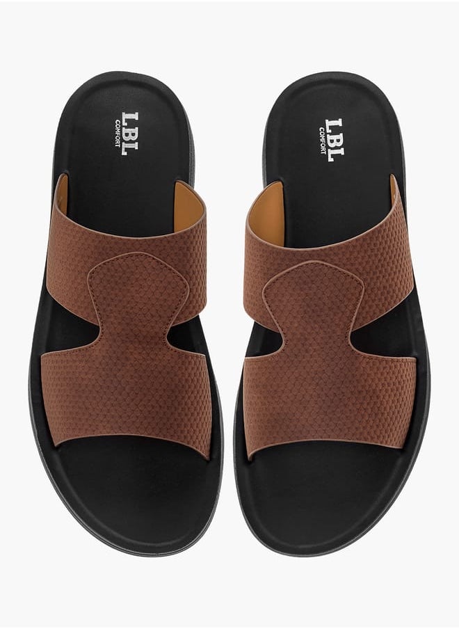 Men Textured Slip-On Arabic Sandals Ramadan Collection