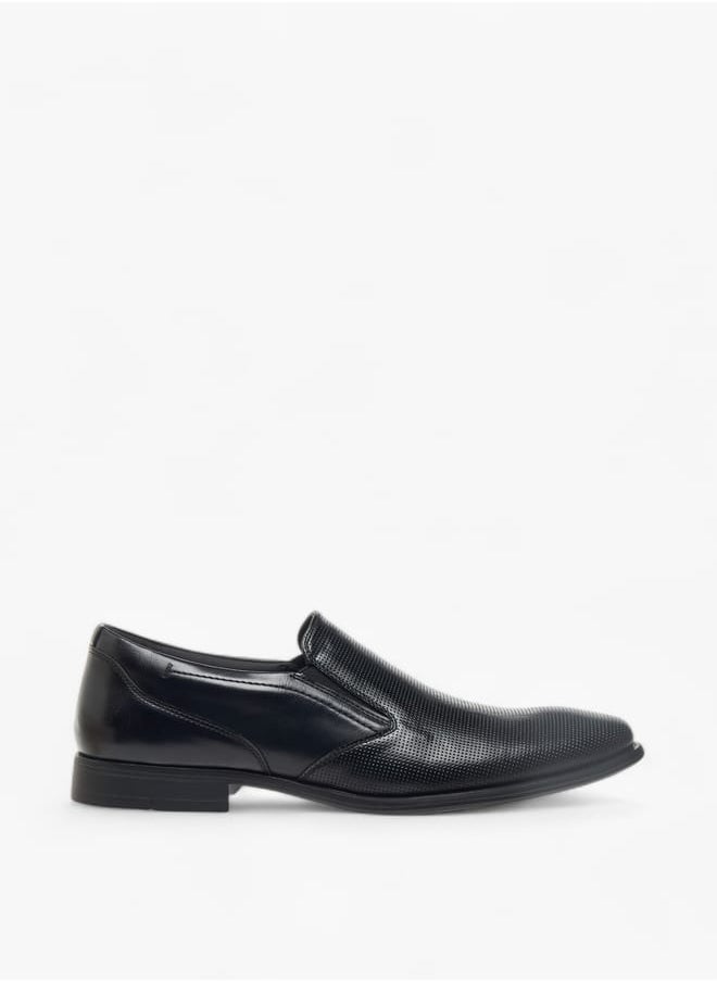 Men Textured Slip-On Loafers