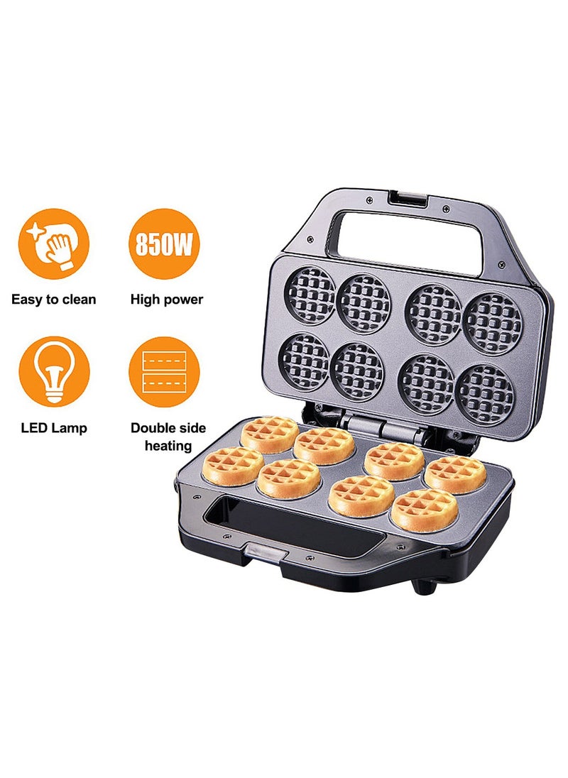 Electric Waffle Maker, Snacks Maker, 8 Waffles Non-Stick 850 Watts SK-08085 Black