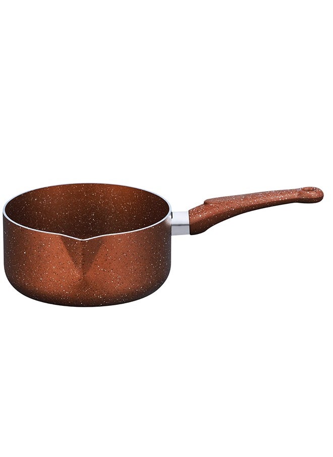 Sonex Non Stick Galaxy Milk Pan, Premium Milk Pan Marble Coated With Induction, Easy Cleaning, Even Heating, Durable Construction, Healthy Cooking, Easy To Clean|Cinnamon Color, 16 cm & 1.5 Ltr