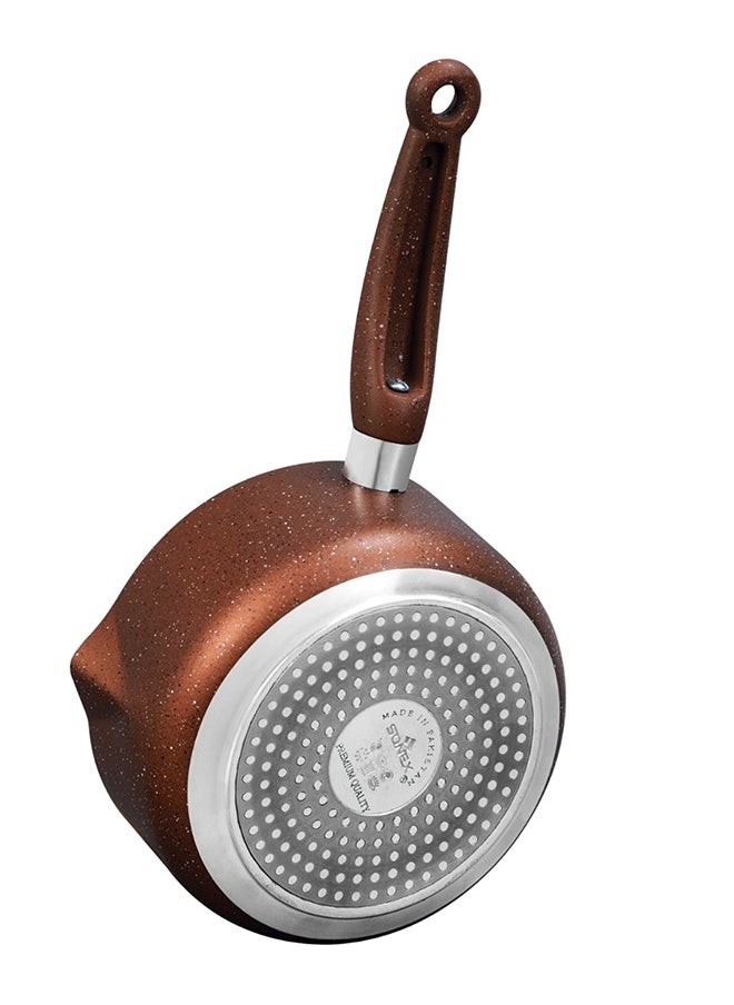 Sonex Non Stick Galaxy Milk Pan, Premium Milk Pan Marble Coated With Induction, Easy Cleaning, Even Heating, Durable Construction, Healthy Cooking, Easy To Clean|Cinnamon Color, 16 cm & 1.5 Ltr