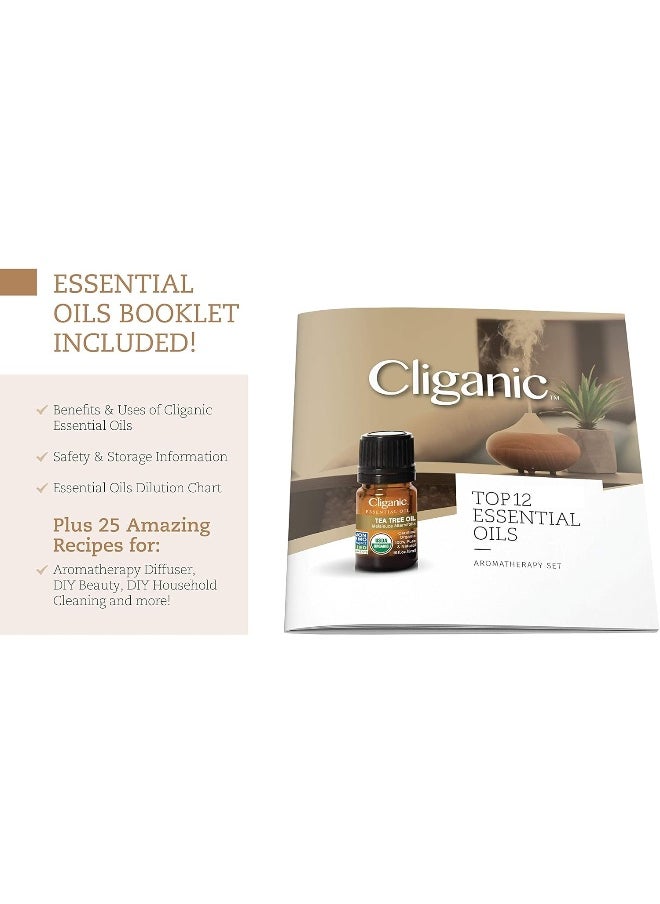 Usda Organic Aromatherapy Top 12 Essential Oils Set, 100% Pure