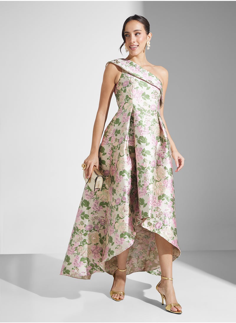 Floral Jacquard Dress