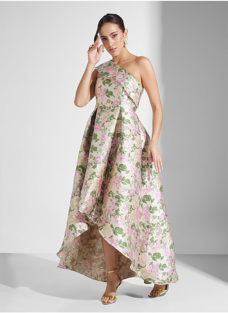 Floral Jacquard Dress