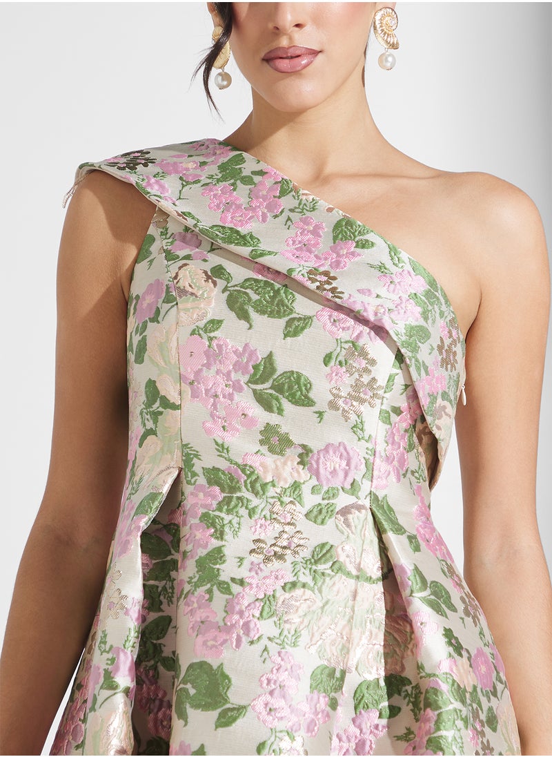 Floral Jacquard Dress