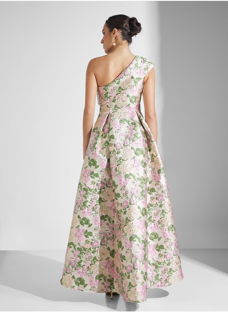 Floral Jacquard Dress