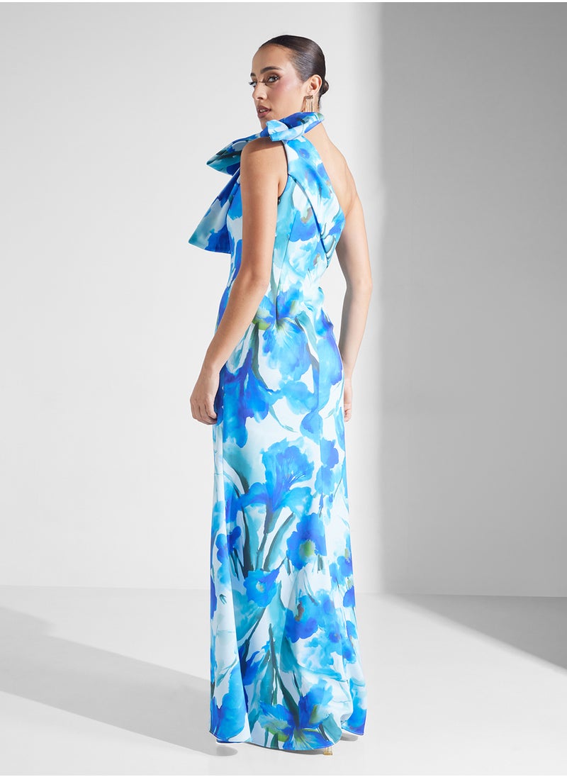 Floral One-Shoulder Dress
