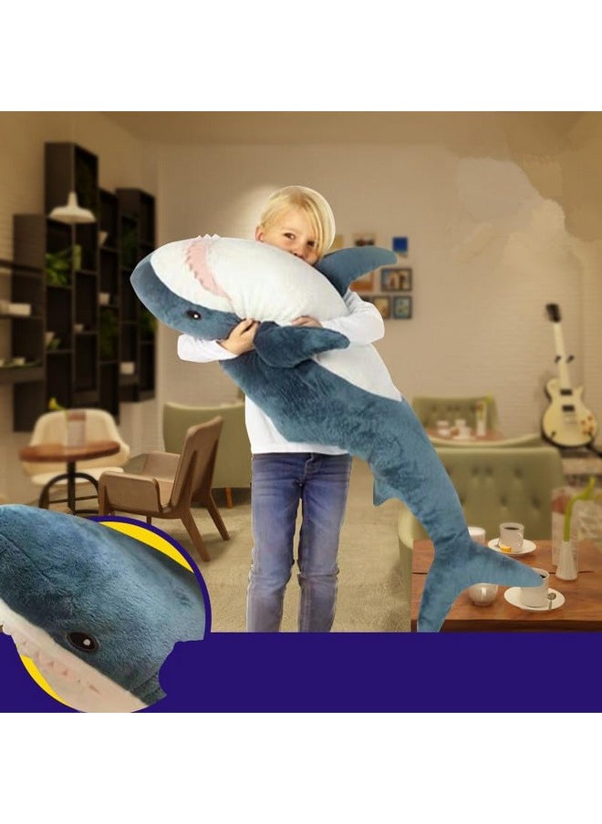 31Inch Giant Plush Shark Toy Pillow,3D Giant Shark Stuffed Animal,Soft Shark Cushion Pillow Shark Stuffed Toy Throw Pillow For Children’S Pillow Boys And Girls Room Decoration Bedtime Gift (80Cm)