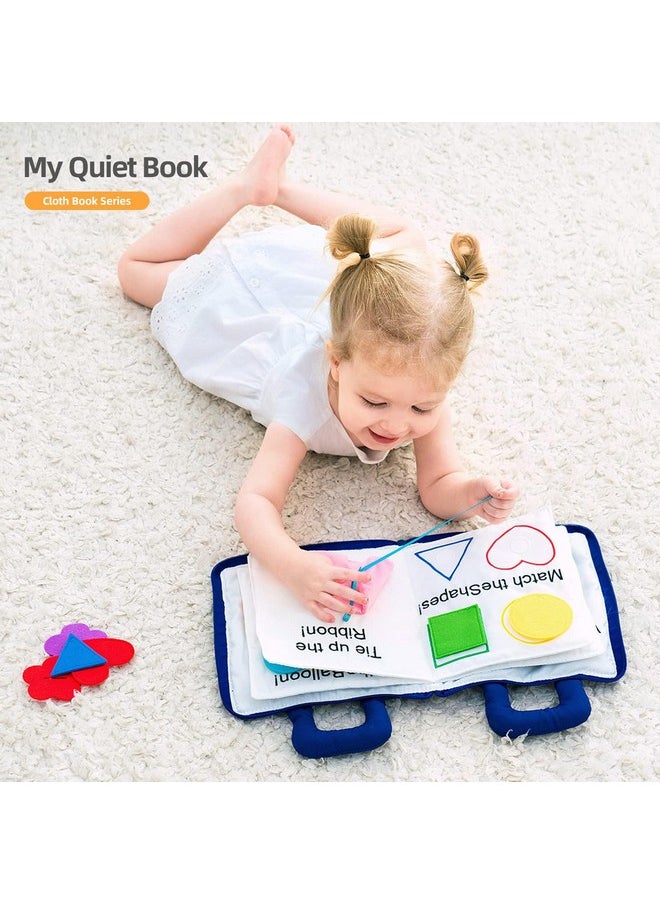 Quiet Book Montessori Toys, Toddlers Travel Toy, Preschool Learning Activities Early Educational Toy, 10 Sensory Activities Busy Book For Boys & Girls With Zipper(Underwater)