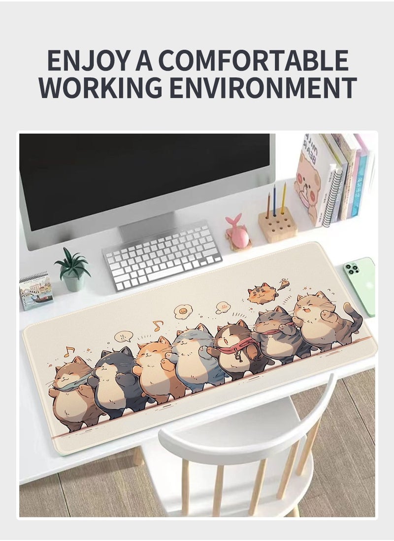 90cm*40cm Anime Mouse Pad, Gaming Mouse Pad, Large Mouse Pad, Extended Keyboard Mouse Pad, Extended Keyboard Mouse Pad with non-slip base and stitched edges