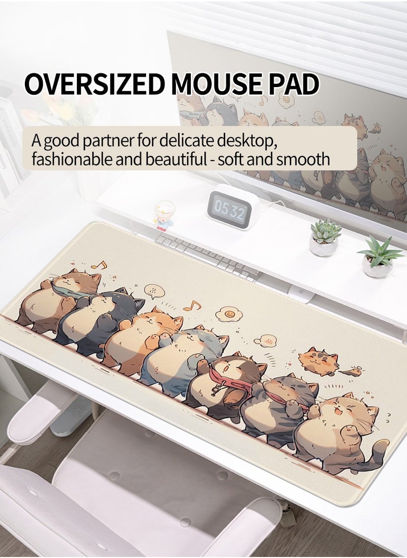 90cm*40cm Anime Mouse Pad, Gaming Mouse Pad, Large Mouse Pad, Extended Keyboard Mouse Pad, Extended Keyboard Mouse Pad with non-slip base and stitched edges