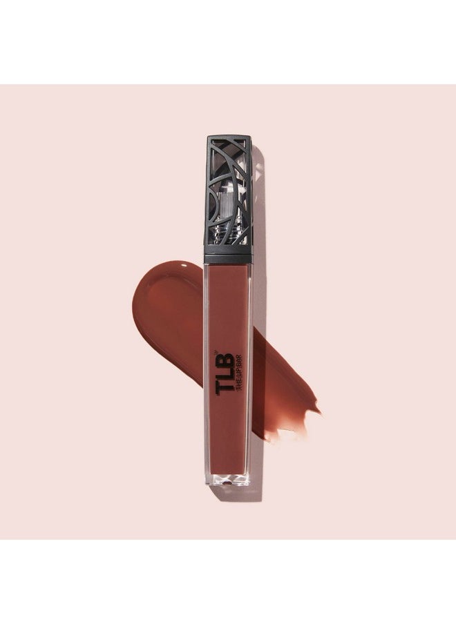 Vegan Non-Sticky Lip Gloss, With Hydrating Shea Butter For A Lightweight, High Shine Finish, Flyy Girl - Rich Brown