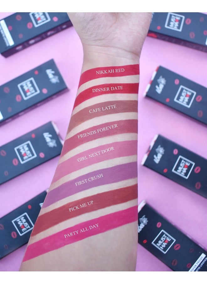 Must Have Transfer Proof Ultra Matte Lipstick For Women - 04 Friends Forever, 3.2G | Enriched With Vitamin E And Cocoa Butter | Lasts Upto 8Hrs Long Lasting & Matte Finish | Smudge-Proof & Waterproof | Lightweight & Highly Pigmented | Hydrated Lips | Lip Makeup