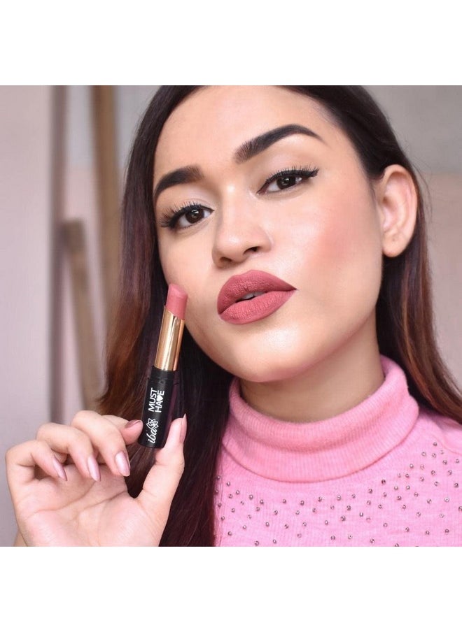 Must Have Transfer Proof Ultra Matte Lipstick For Women - 04 Friends Forever, 3.2G | Enriched With Vitamin E And Cocoa Butter | Lasts Upto 8Hrs Long Lasting & Matte Finish | Smudge-Proof & Waterproof | Lightweight & Highly Pigmented | Hydrated Lips | Lip Makeup