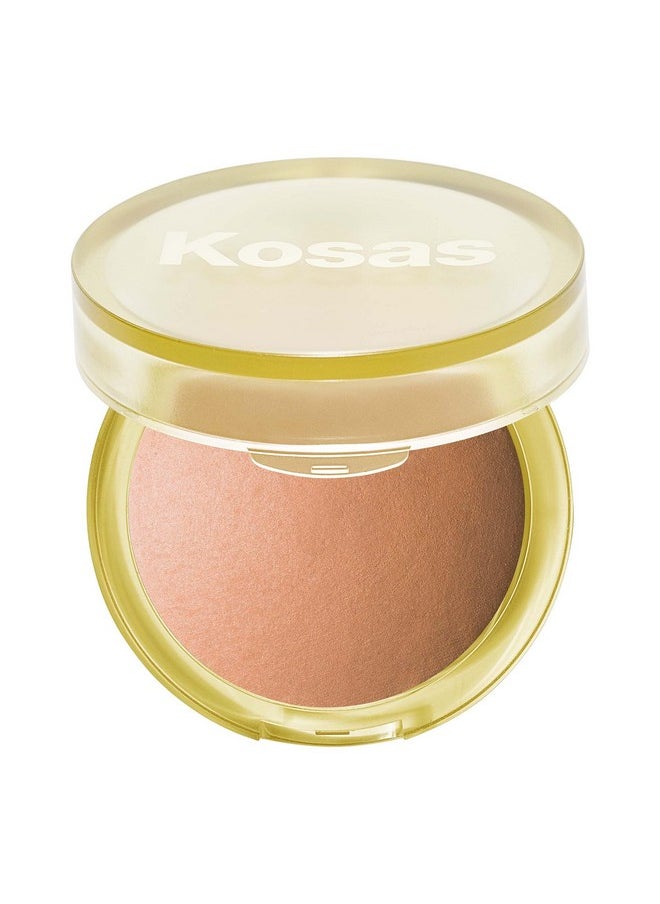 Sun Show Glowy Warmth Baked Bronzer - Contouring Powder For Cheekbones, Nose & Jawline - Enriched With Concentrated Fatty Acids - Talc-Free, Vegan & Hypoallergenic - Beachy