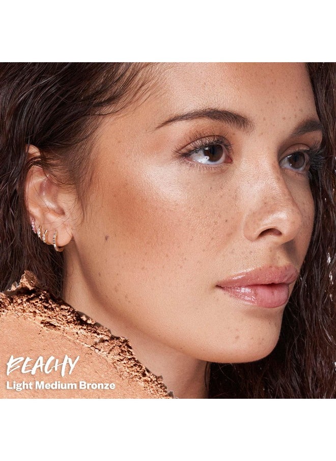 Sun Show Glowy Warmth Baked Bronzer - Contouring Powder For Cheekbones, Nose & Jawline - Enriched With Concentrated Fatty Acids - Talc-Free, Vegan & Hypoallergenic - Beachy