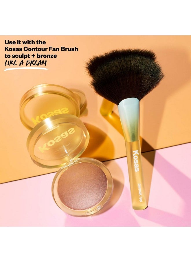 Sun Show Glowy Warmth Baked Bronzer - Contouring Powder For Cheekbones, Nose & Jawline - Enriched With Concentrated Fatty Acids - Talc-Free, Vegan & Hypoallergenic - Beachy