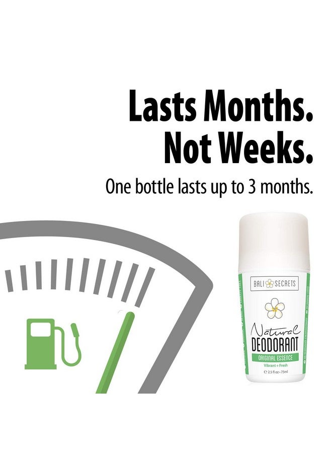 BALI SECRETS All Natural Deodorant for Women & Men. Organic & Vegan. Pure Ingredients. All Day Protection. 2.5 fl oz [Scent: Original Essence]