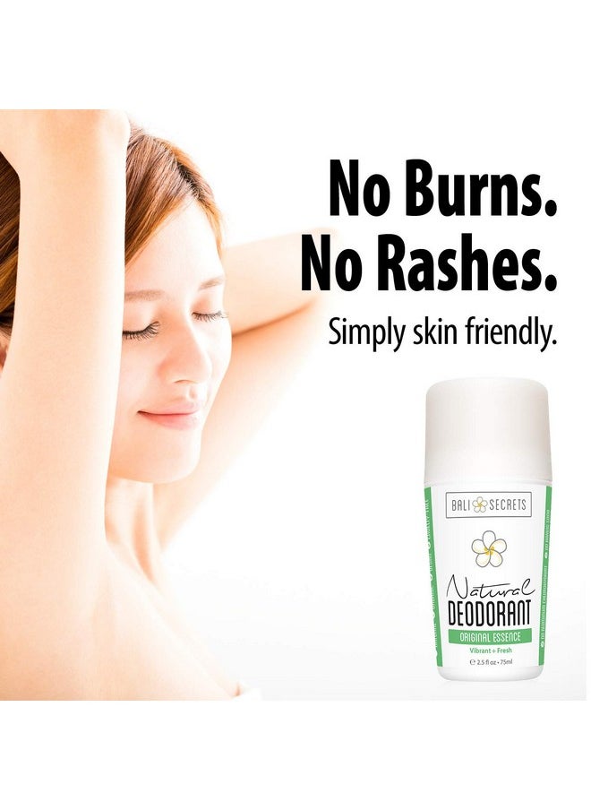 BALI SECRETS All Natural Deodorant for Women & Men. Organic & Vegan. Pure Ingredients. All Day Protection. 2.5 fl oz [Scent: Original Essence]