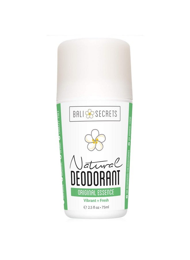 BALI SECRETS All Natural Deodorant for Women & Men. Organic & Vegan. Pure Ingredients. All Day Protection. 2.5 fl oz [Scent: Original Essence]