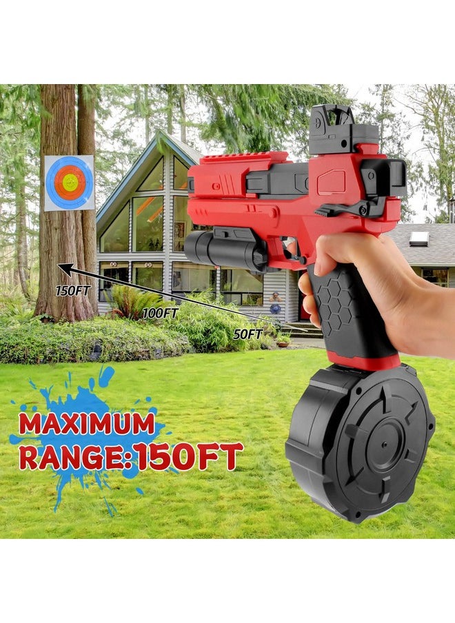 Gel Ball Blaster X6 With Drum, Manual & Automatic Dual Mode Splat-Blaster X2 Upgrade Version, 150Ft Range, Ages 14+