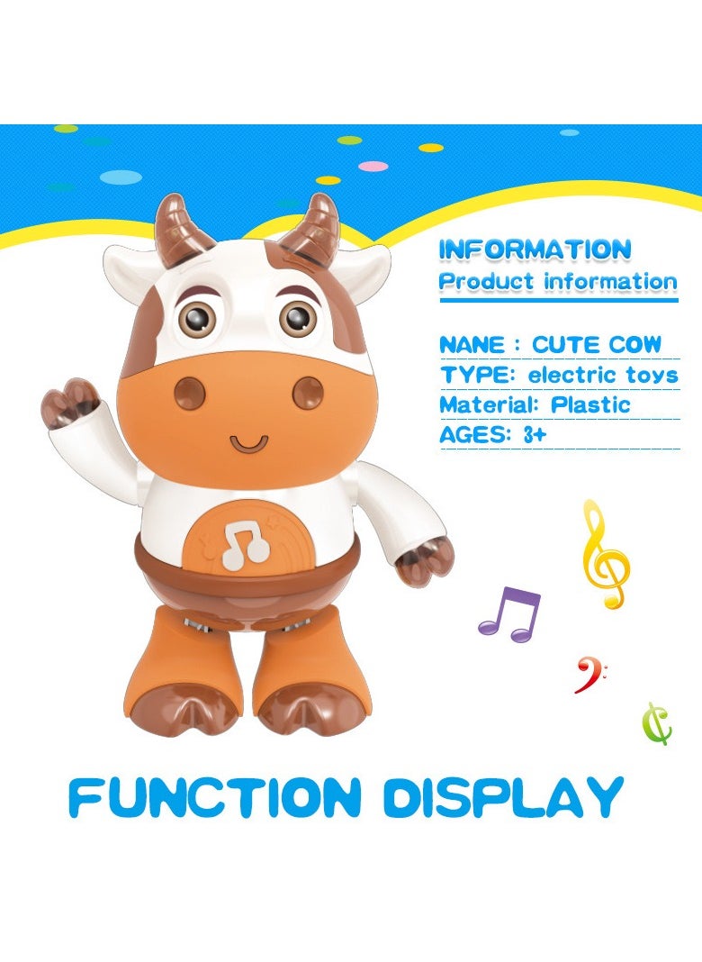 Baby Cow Musical Toys, Dancing Cow Baby Toy,Dancing Musical Cow Toys For Babies, Baby Preschool Educational Learning Toy With Lights Music Dancing & Singing Toy