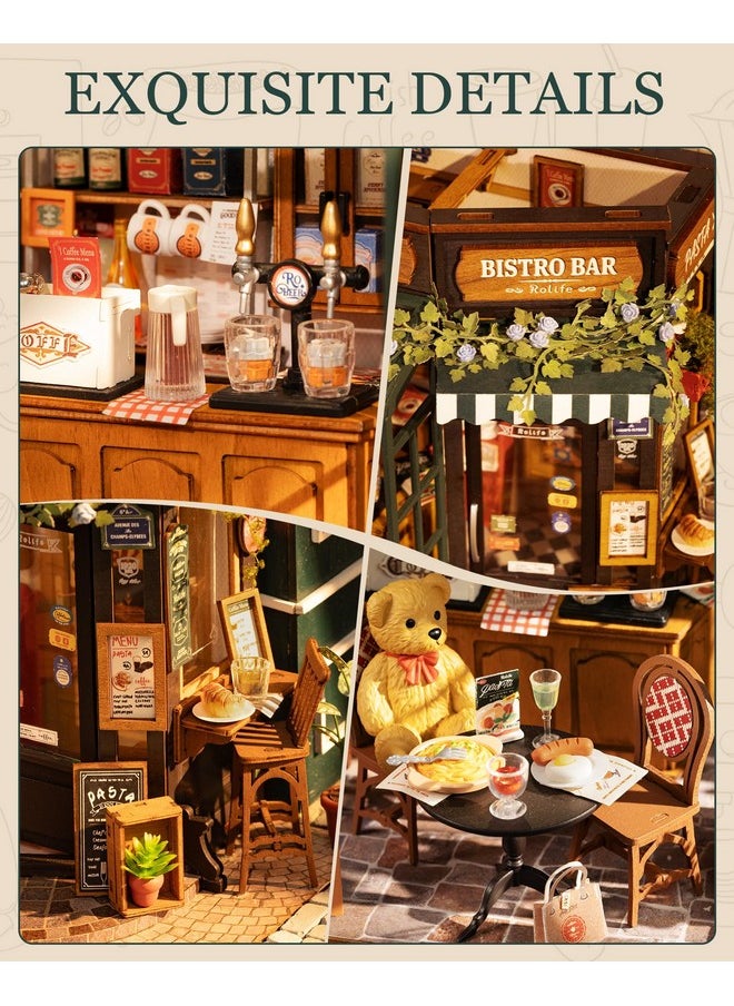 Diy Tiny House Kit, Miniature House Kit For Adults To Build, Mini House Kit With Furniture, Halloween/Christmas/Birthday Gifts For Men/Women（Tipsy Restaurant）