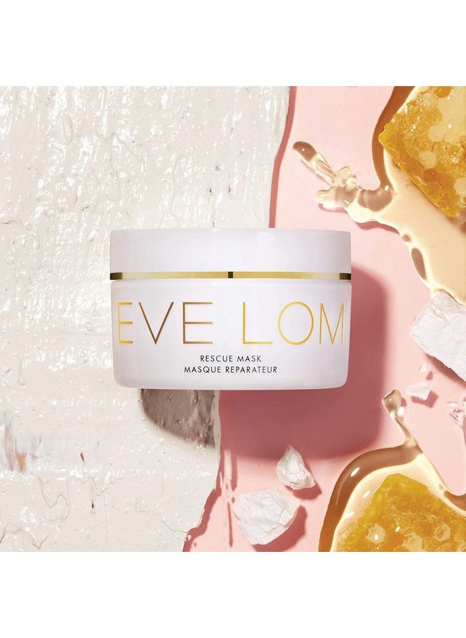 EVE LOM Rescue Facial Mask - Honey-Infused Kaolin Clay with Ground Almonds - Purifies, Conditions & Exfoliates for Brighter Complexion and Radiant Skin - Natural Ingredients (100 ml)