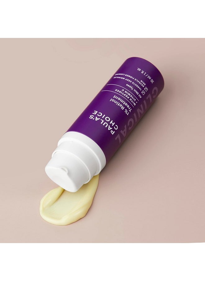 Clinical 1% Retinol Treatment Cream With Peptides, Vitamin C & Licorice Extract, Anti-Aging & Wrinkles - 30 Ml