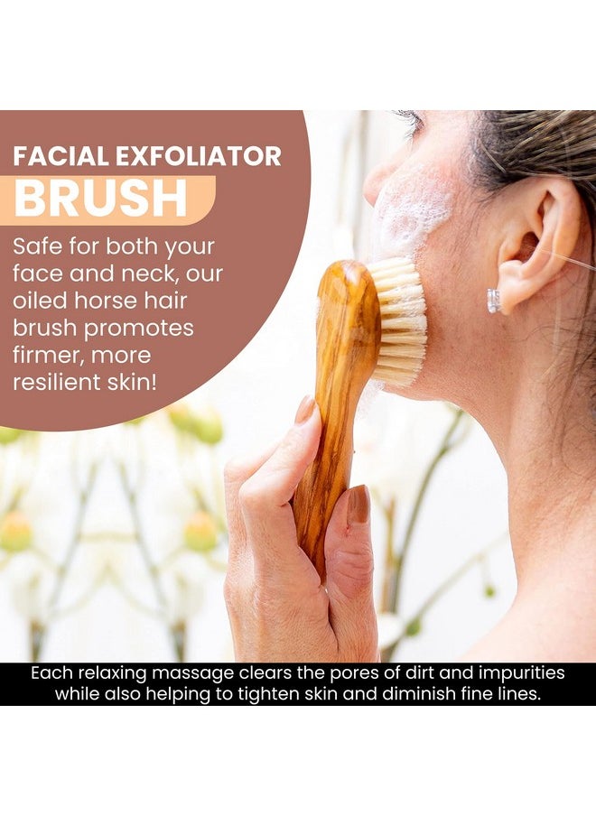 Since 1869 Hand Made In Germany - Sustainable Exfoliating Face Brush, Scrub Cleansing Brush, Exfoliates Skin To Help Reduce Flaking, Fine Lines, Supports Glowing Complexion Natural Boar Bristle