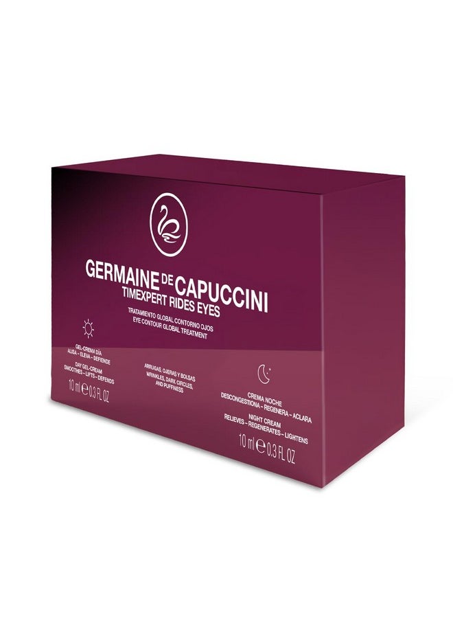 | Timexpert Rides - Eye Contour Treatment Duo Day & Night Cream - Day Gel-Cream + Night Cream - Improves Signs Of Aging And Fatigue For 24 Hours - Two Tubes Of 0.3 Oz Each