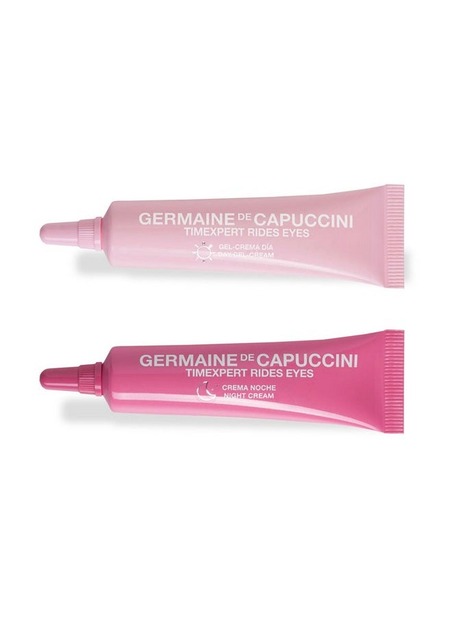 | Timexpert Rides - Eye Contour Treatment Duo Day & Night Cream - Day Gel-Cream + Night Cream - Improves Signs Of Aging And Fatigue For 24 Hours - Two Tubes Of 0.3 Oz Each
