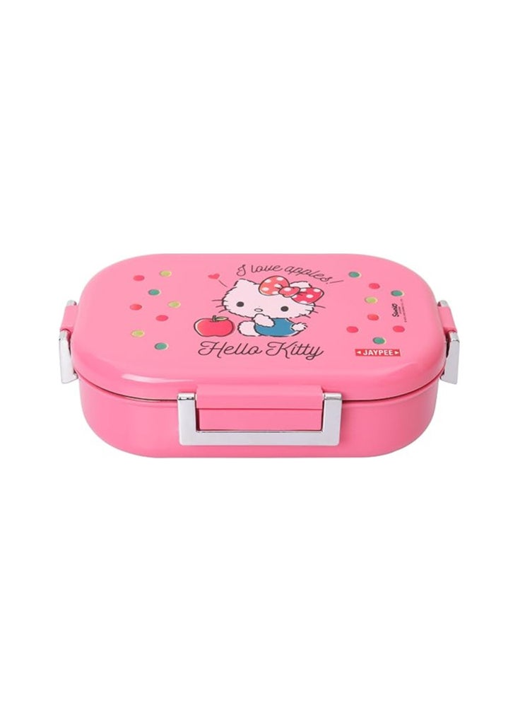 Jaypee Plus Missteel Hello Kitty Plastic Lunch Box Set, 700ml, 3-Pieces, Pink