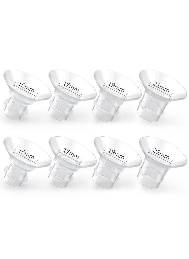 Flange Inserts 8Pcs 15/17/19/21Mm, Suitable For Momcozy S12Pro/S9Pro/S9/S10/S12, For Medela/Tsrete/Spectra/Bellababy 24Mm Shields/Flanges, Reduce Tunnel Down To Correct Size