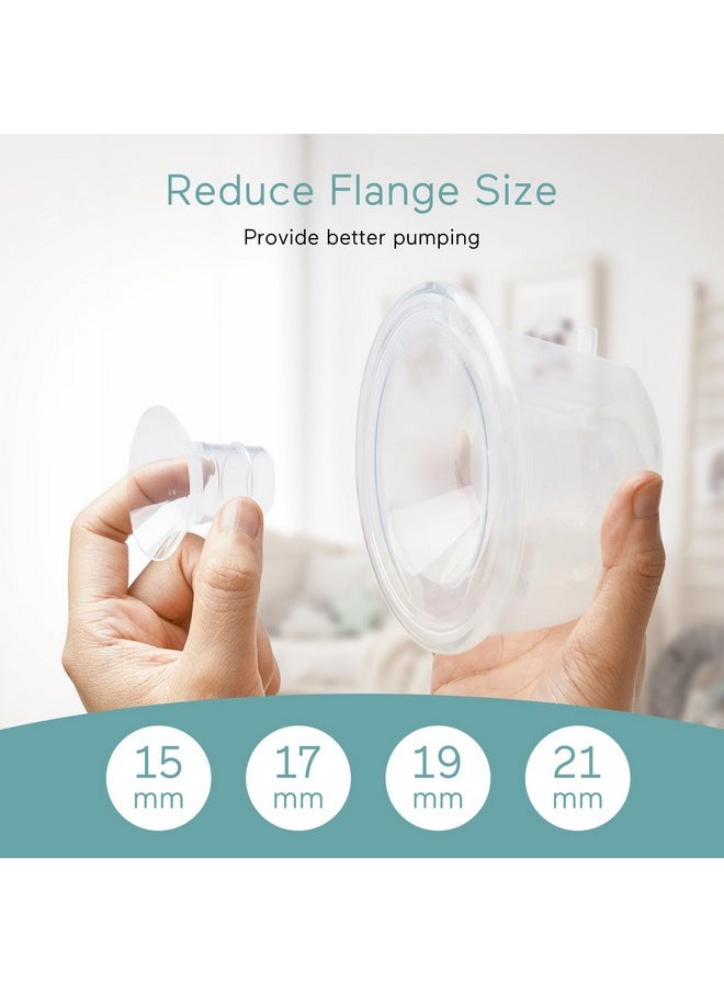 Flange Inserts 8Pcs 15/17/19/21Mm, Suitable For Momcozy S12Pro/S9Pro/S9/S10/S12, For Medela/Tsrete/Spectra/Bellababy 24Mm Shields/Flanges, Reduce Tunnel Down To Correct Size
