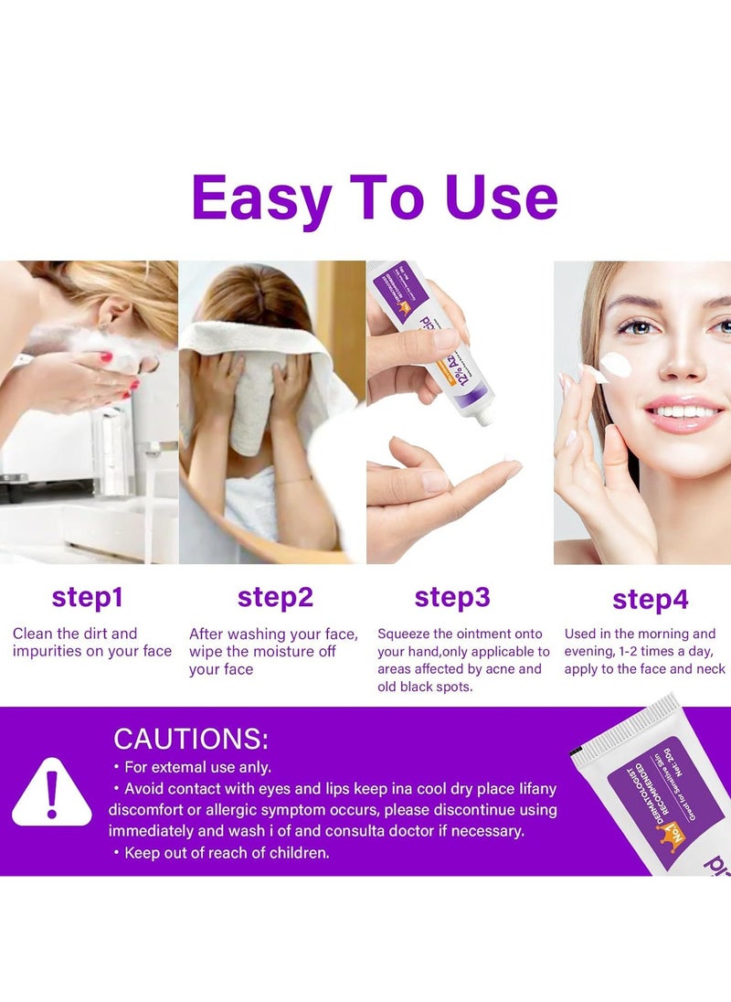 12%Azelaic Acid Serum, Lighten Acne Marks,Relieves Redness, Dark Spots, Rosacea, Balances Excess Sebum, Brightening Face Skin Care Treatment for All Skin Types 20g