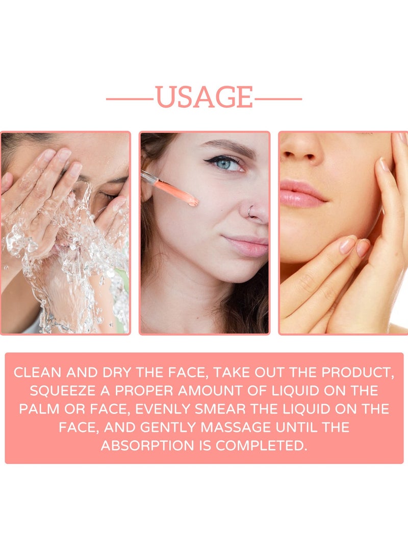 5 In 1 Moisturizing Whitening Facial Serum, With Hyaluronic Acid Niacinamide Collagen Vitamin , Fast Absorbing Dark Spot Corrector Serum, Anti Wrinkles SerumFor Age Defying Beauty 30ml