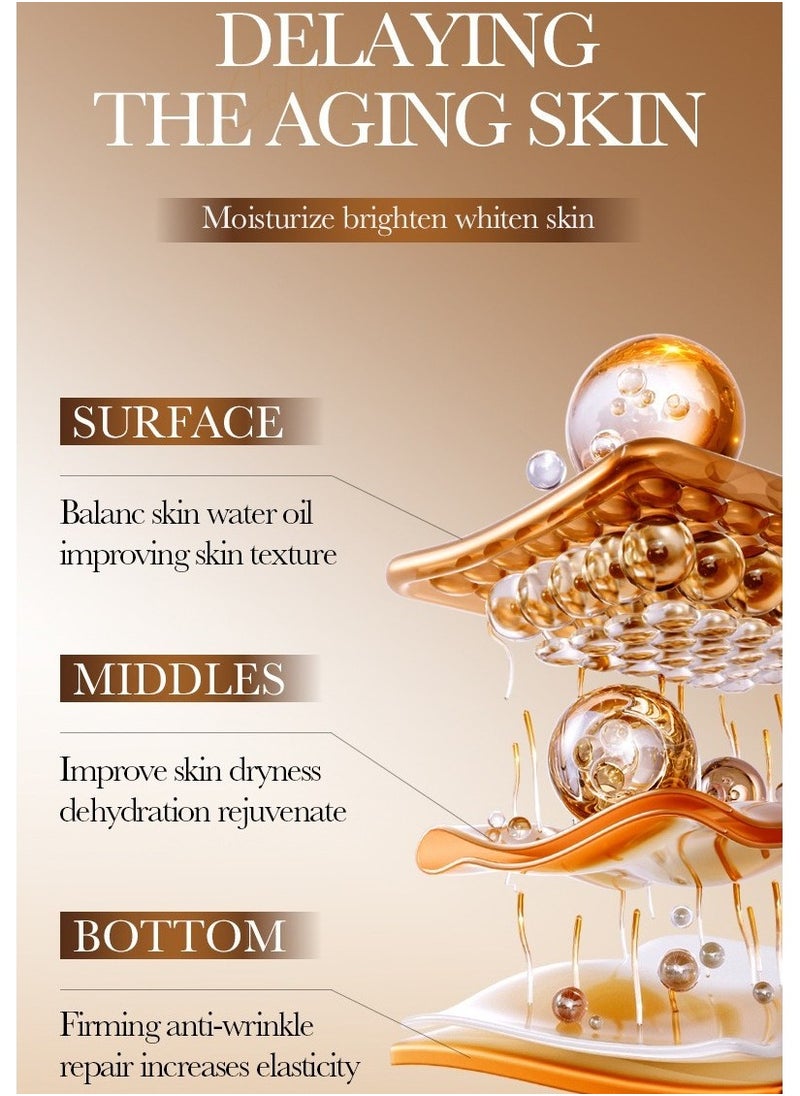 Anti Wrinkle Collagen Skin Care Set Nourishing Whitening Moisturizing Fast Absorbing Anti Aging Smooth and Soft Skin Remove Wrinkles and Dullness 6pcs Set