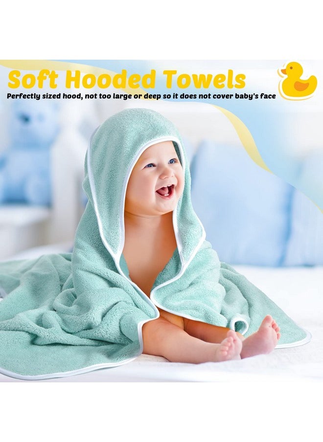 6 Pack Baby Bath Towel, Coral Fleece Soft Absorbent Hooded Towel For Newborns, Toddlers, And Kids, 30 X 30 Inch