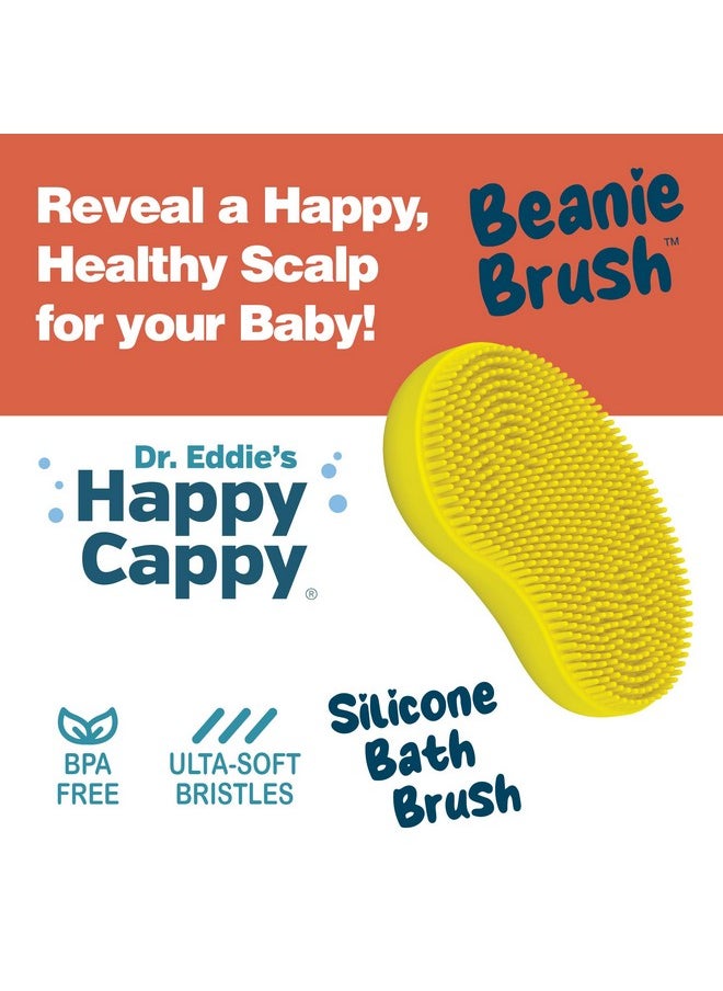 Beanie Brush - Cradle Cap Brush For Babies, Dry Skin Care, Gentle Exfoliating Baby Scalp Scrubber For Bathing, Helps Dandruff And Flakes, Food Grade Silicone, Bpa Free
