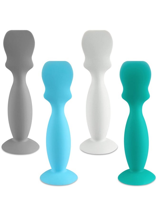 4 Pack Baby Diaper Cream Brush, Diaper Cream Spatula Applicator Silicone Baby Butt Paste Spatula For Babies, Newborn (Blue,Green,Gray,White)