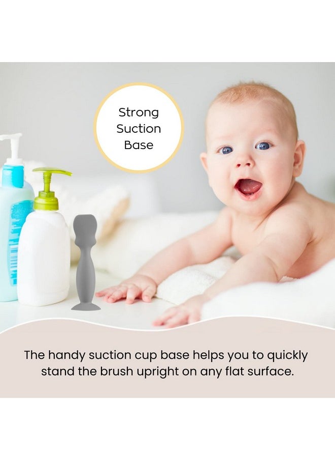 4 Pack Baby Diaper Cream Brush, Diaper Cream Spatula Applicator Silicone Baby Butt Paste Spatula For Babies, Newborn (Blue,Green,Gray,White)