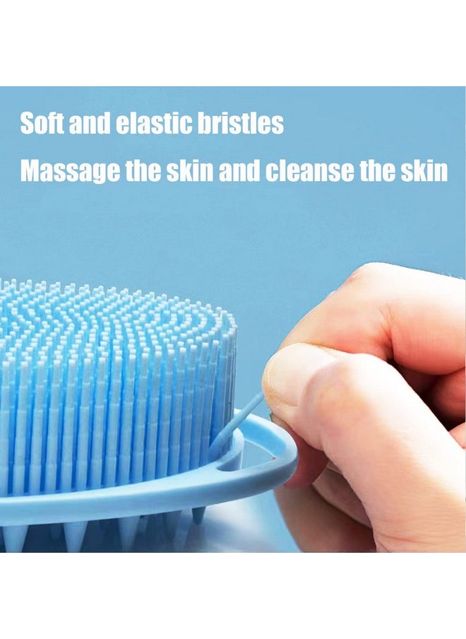 Silicone Body Brush, Exfoliating Body Scrubber, Silicone Body Scrubber Loofah, Silicone Bath Brush, Soft Exfoliating Body Bath Shower Scrubber Brush For Kids And Adults All Kinds Of Skin -3 Pack
