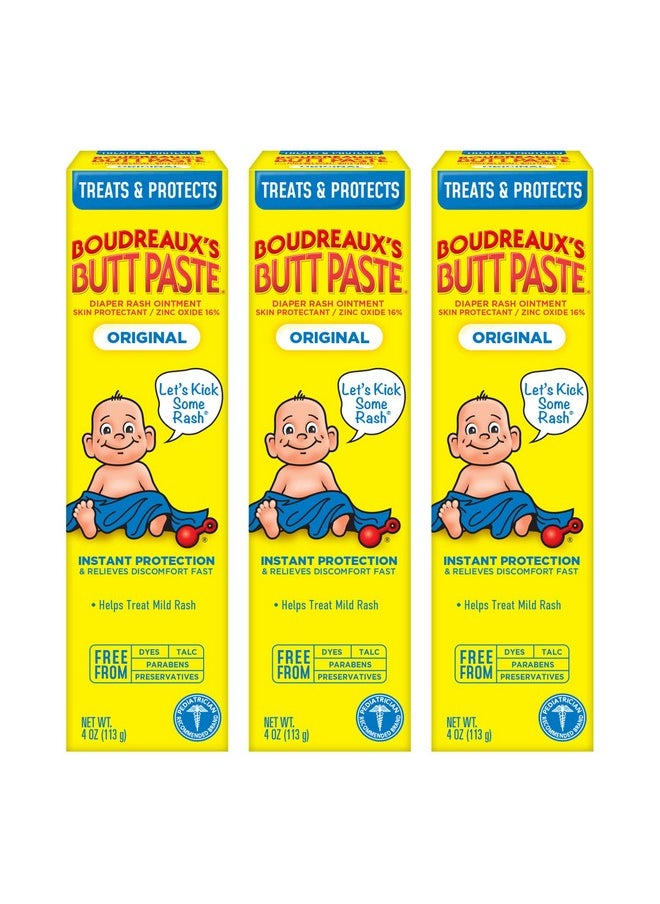 Utt Paste Diaper Rash Ointment, 4 Oz, 3 Pack