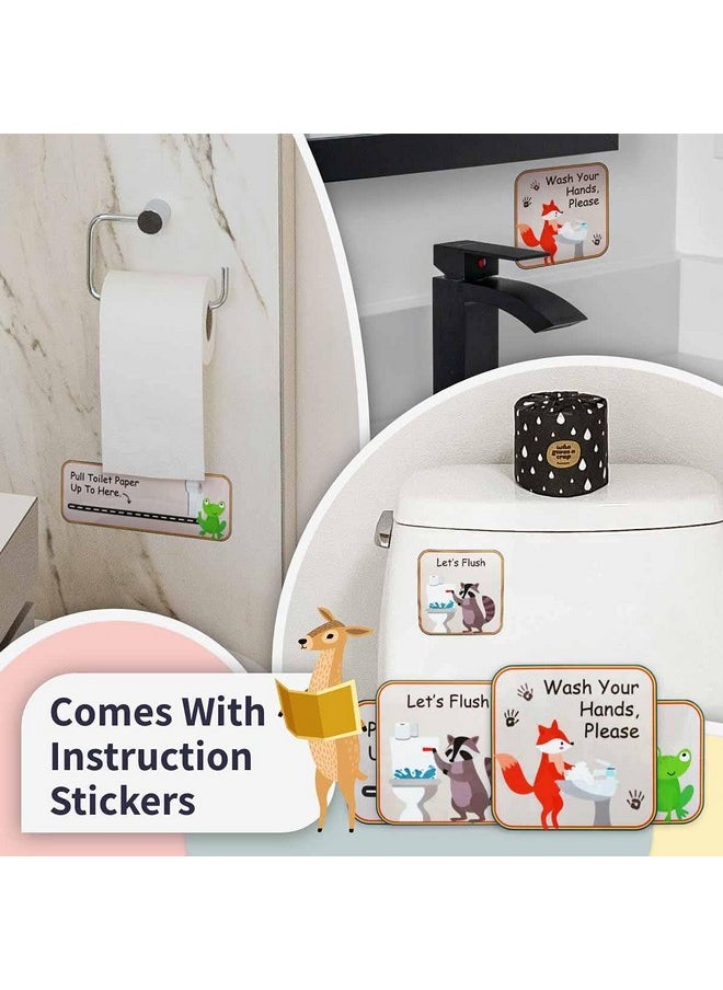 Animal Potty Training Chart For Toddlers Boys & Girls - Potty Training Stickers For Girls Potty Training Toilet And Boys. A Sticker Chart For Kids Potty Training Rewards. Toddlers Potty Chart