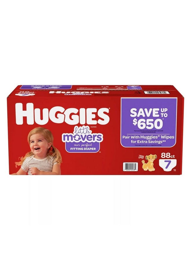 Little Movers Diapers, Size 7-41+ Pounds (88 Count)