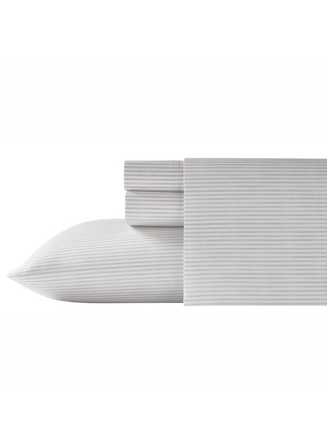 Tommy Bahama - King Sheets, Cotton Percale Bedding Set, Crisp & Cool, Stylish Home Decor (Paloma Beach Grey, King)