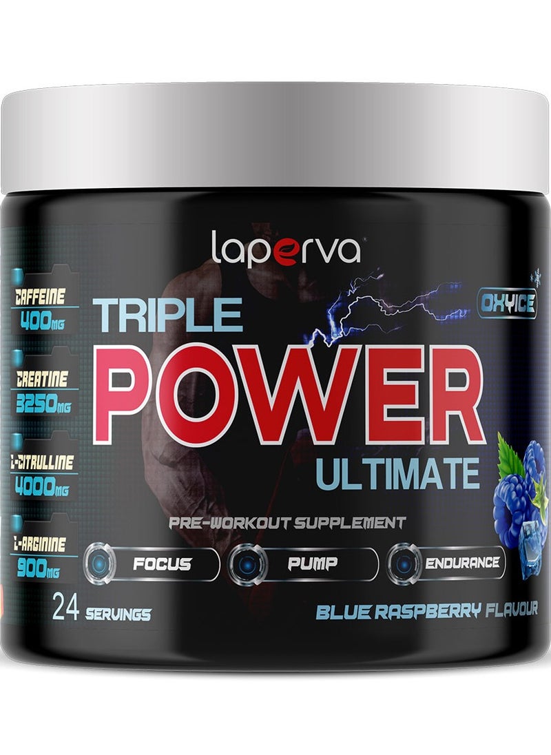 Triple Power Ultimate OXYICE, Blue Raspberry, 24  Servings Boosts Oxygen Levels in Muscles