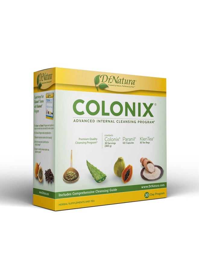 DrNatura Colonix Kit Whole Psyllium Husk Powder for Colon Cleanse, 30 Day Pack Colon Cleanser (16 oz)