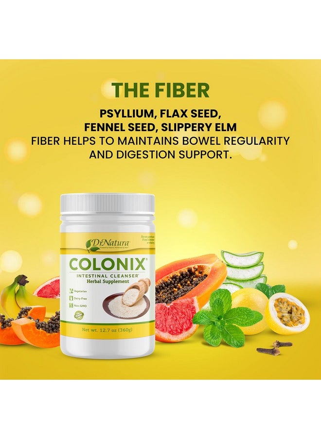 DrNatura Colonix Kit Whole Psyllium Husk Powder for Colon Cleanse, 30 Day Pack Colon Cleanser (16 oz)